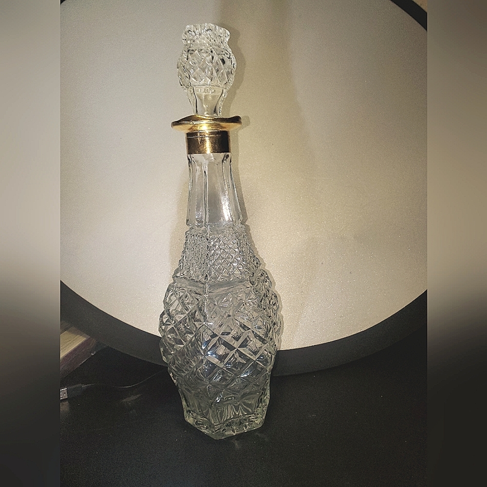 Vintage glass decanter bottle